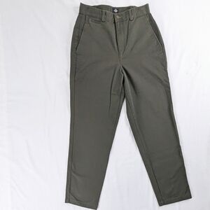 VTG Olive Green High Waist Straight Leg Khaki Trousers Corpcore